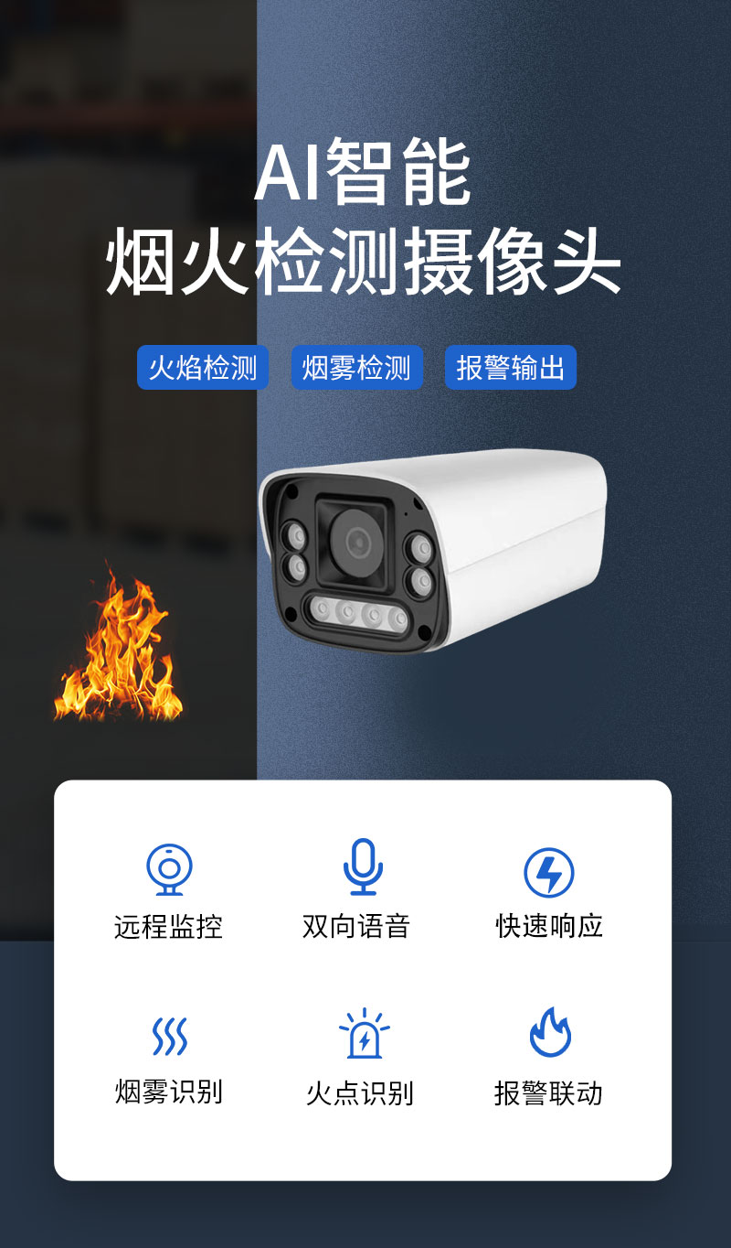 产品推荐｜AI智能烟火检测摄像机