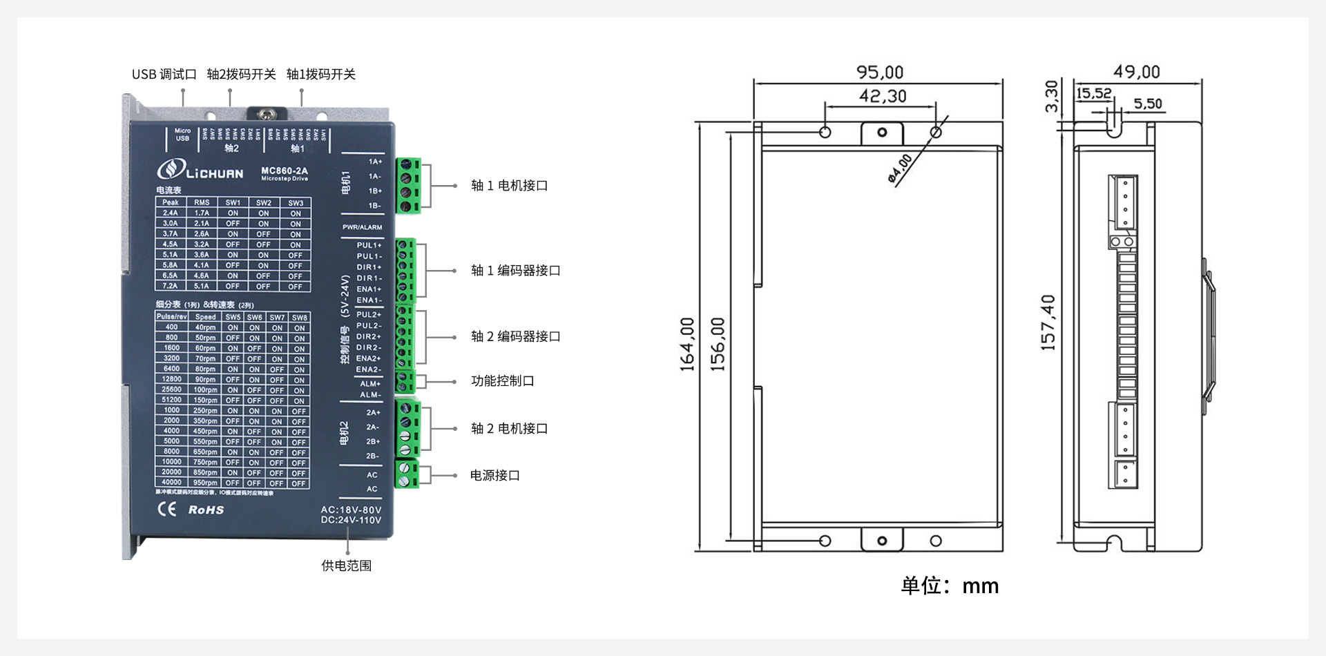 MC860-2A两轴步进驱动器