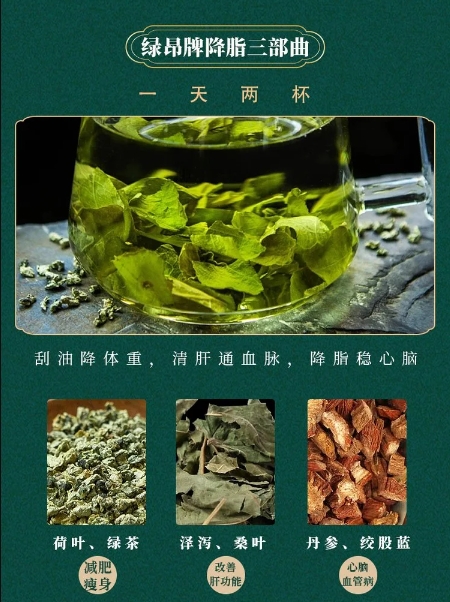 绞股蓝丹参荷叶茶