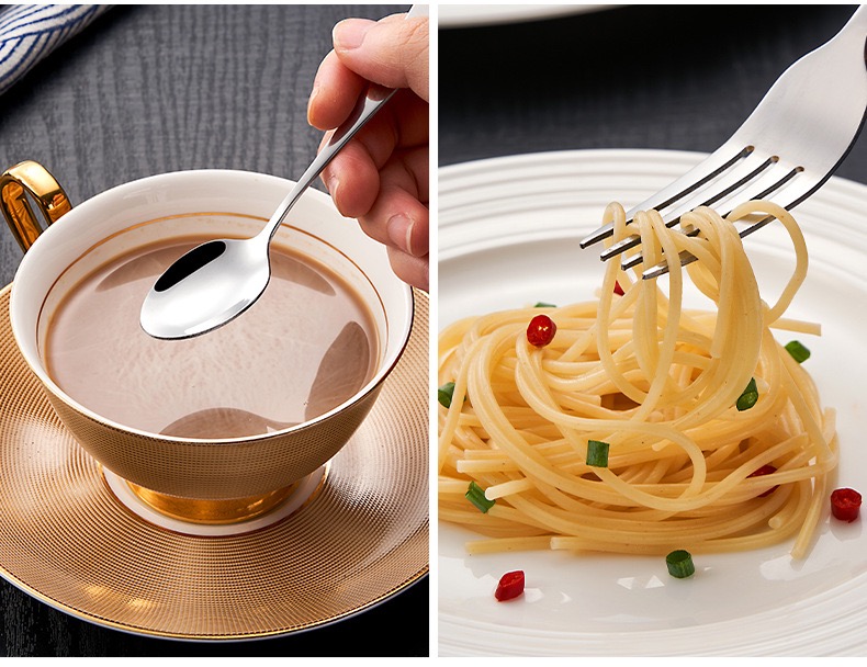 Basics Stainless Steel Flatware Set with Round Edge