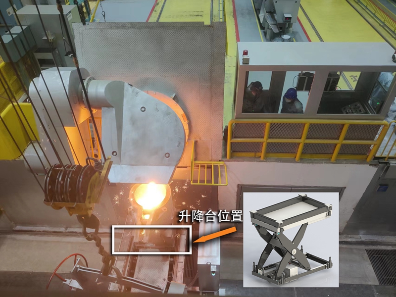 索斯沃斯定制化升降台应用于机械制造中心零配件铸造车间