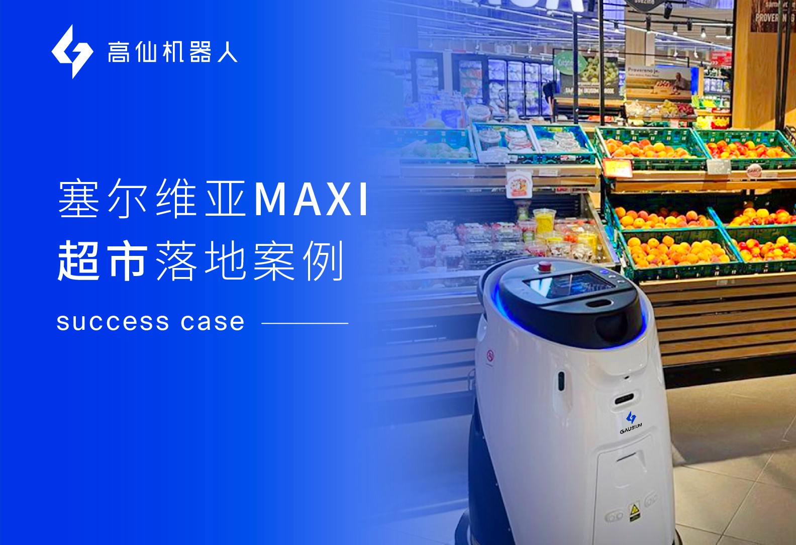 30+台高仙机器人落地塞尔维亚最大连锁超市MAXI