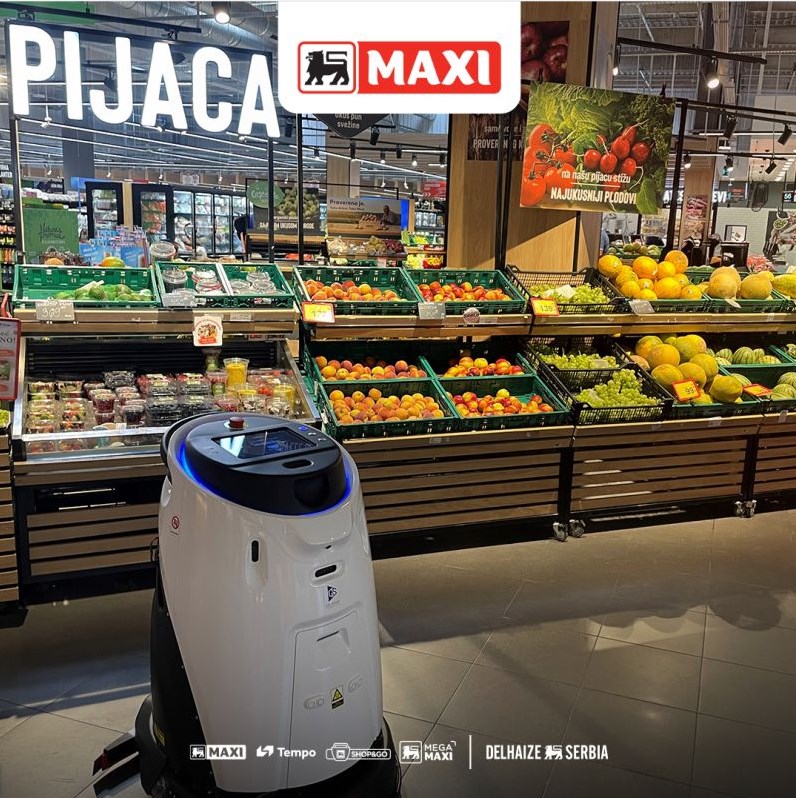30+台77171威尼斯机器人落地塞尔维亚最大连锁超市MAXI