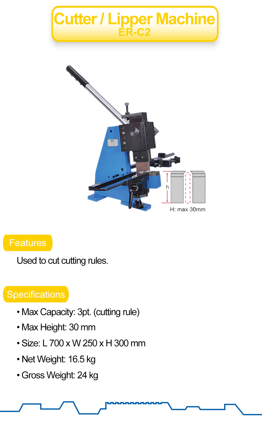 Cutter / Lipper Machine: ER-C2 