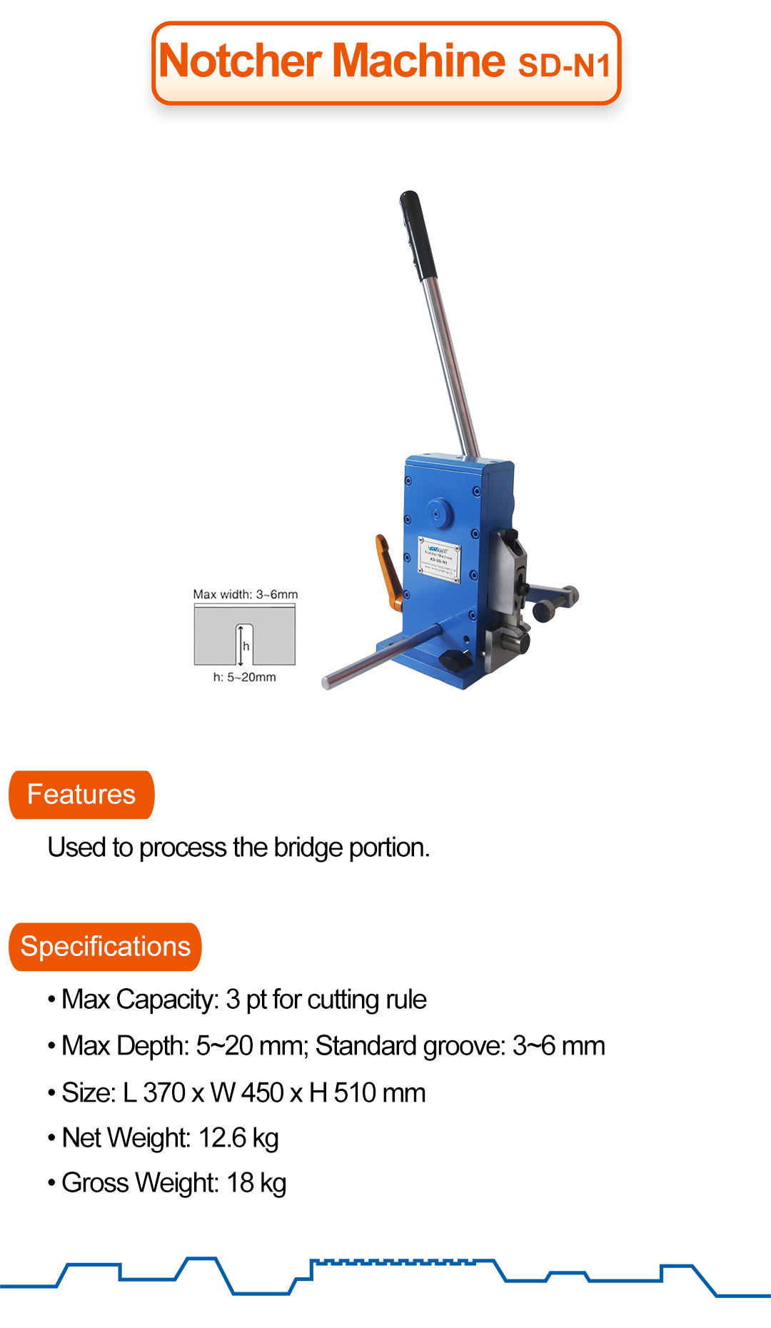 Notcher  Machine: SD-N1