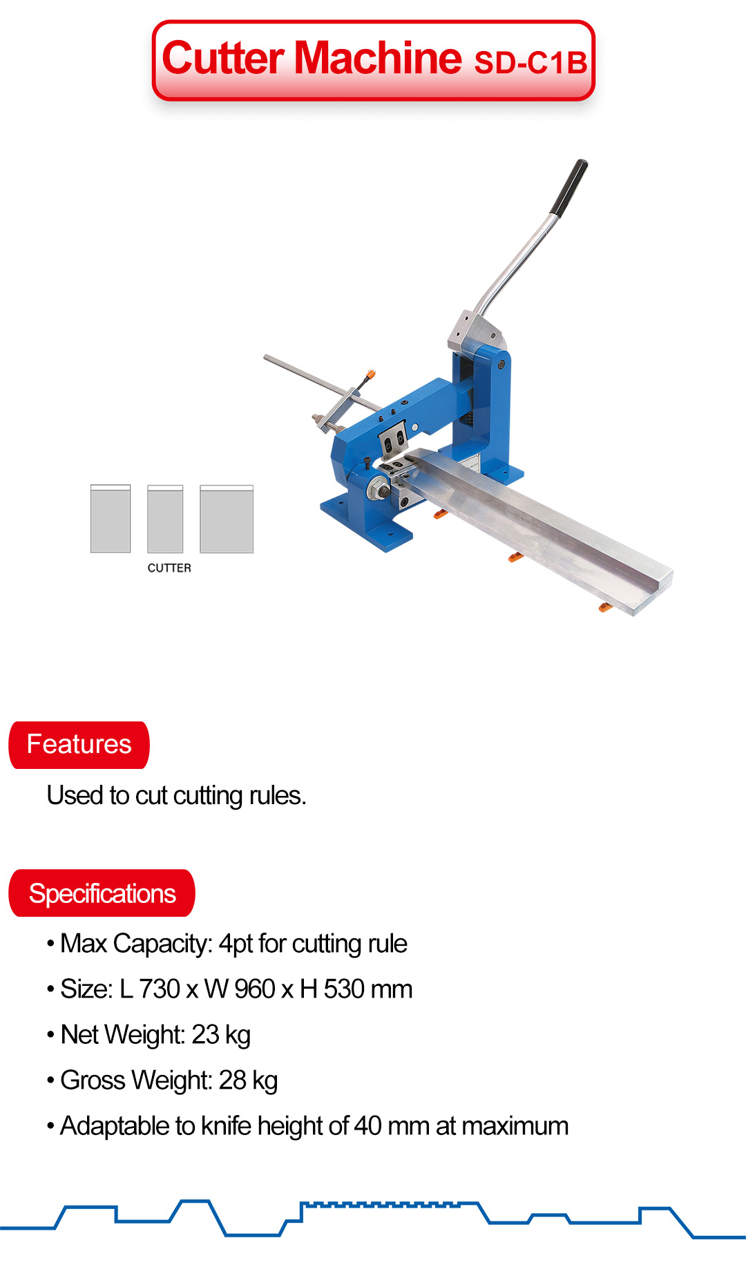 Cutter Machine: SD-C1B