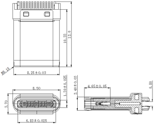 USB Type-C PLUG Connector- Assembly type 3.70mm