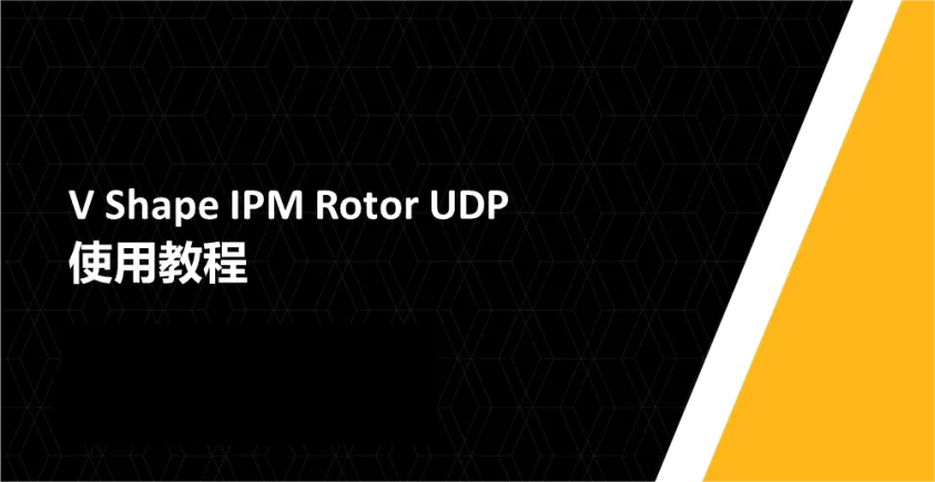 V Shape IPM Rotor UDP 使用教程