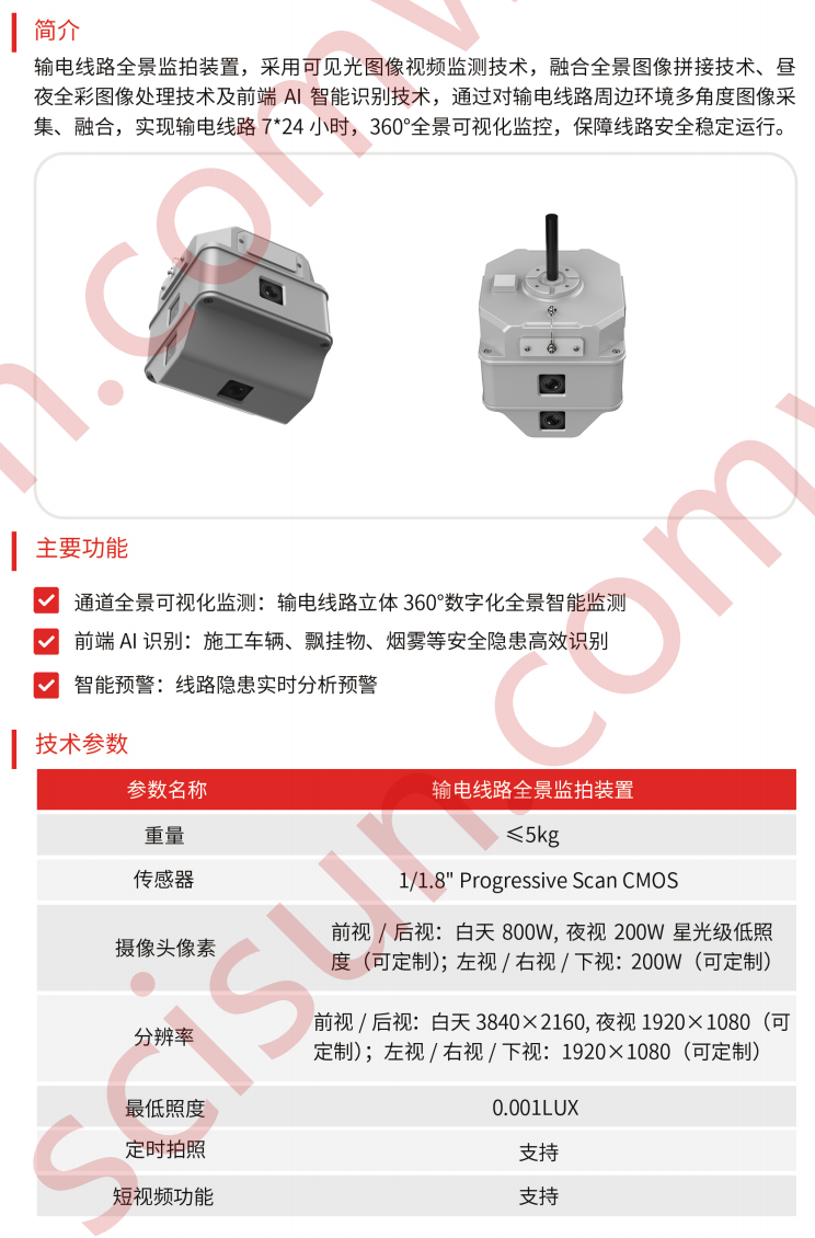 线路全景监拍装置