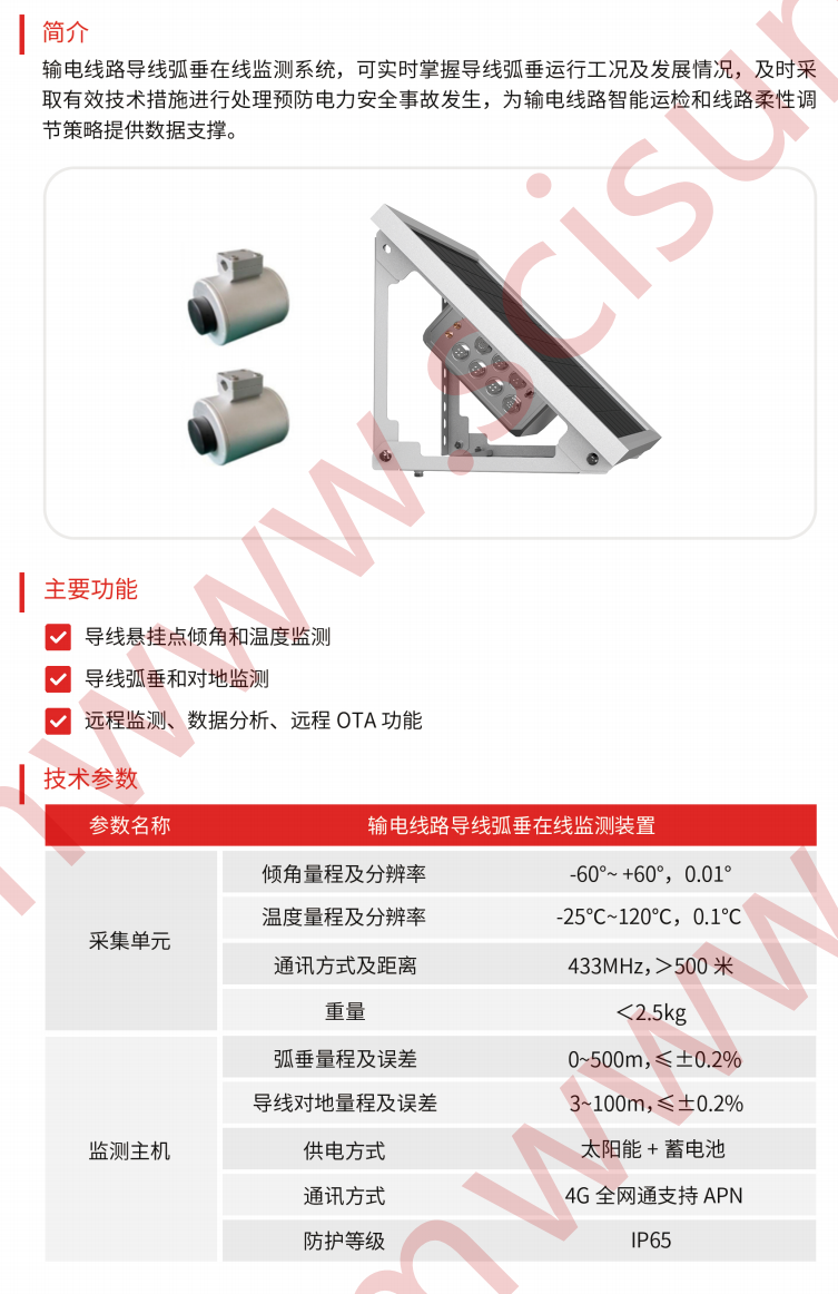 导线弧垂监测