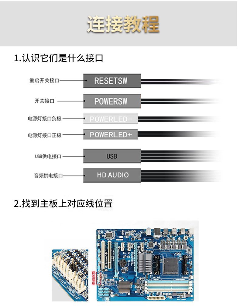 【N954】晶华桌面开关（方形粘贴）USB2.0带声卡