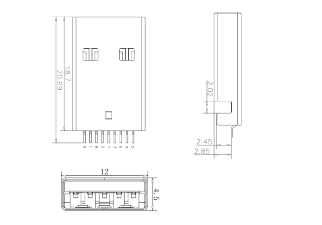 USB 3.0 AM SMT 