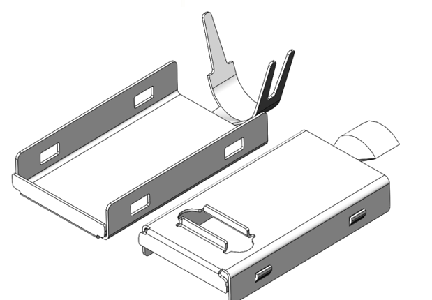 USB Type-C upper and lower shell—25.03mm