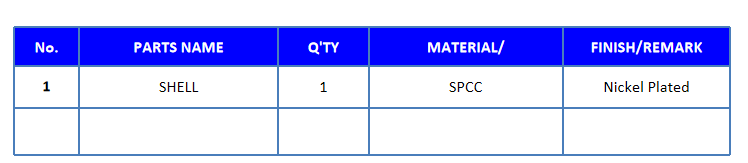 USB Type-C upper and lower shell—16.00mm