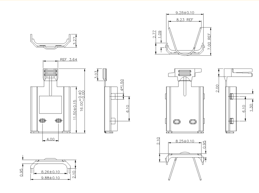 USB Type-C upper and lower shell—20.00mm