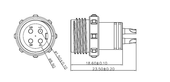 M12 3~6PIN Male holder  + Waterproof ring  