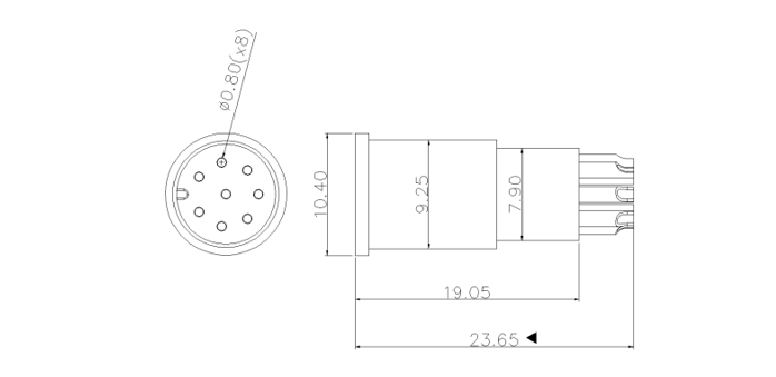 M12 8PIN Male holder