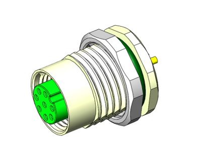 M12 8PIN Female holder semi