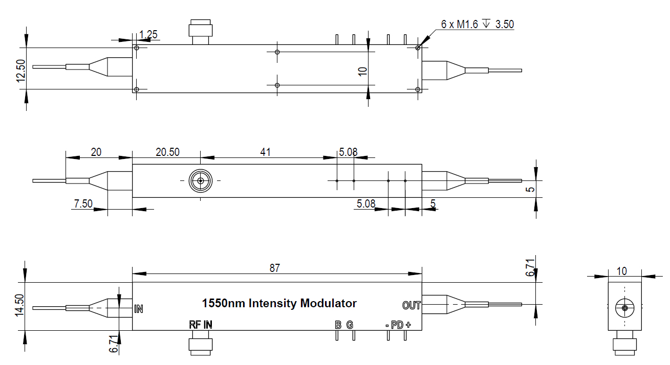 1550nm High Extinction Ratio Electro-optic Intensity Modulator