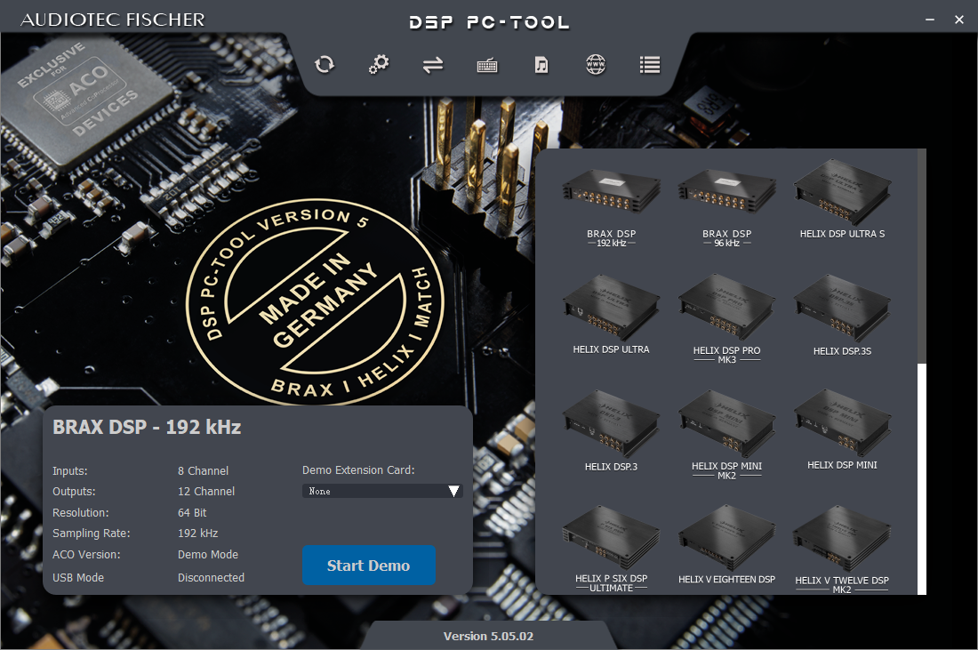 ATF DSP PC-Tool Version 5.05.02