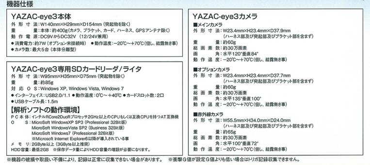 YAZAC-eye3行车记录仪ASABA浅羽计器