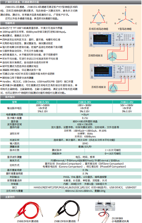 ZX8815/ZX8812 系列脉冲式线圈测试仪