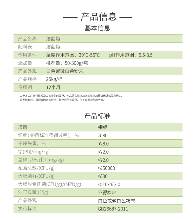 夏盛固体溶菌酶2000万酶活(蛋清来源-食品/饲料/医药/日化可用)FDG-2270