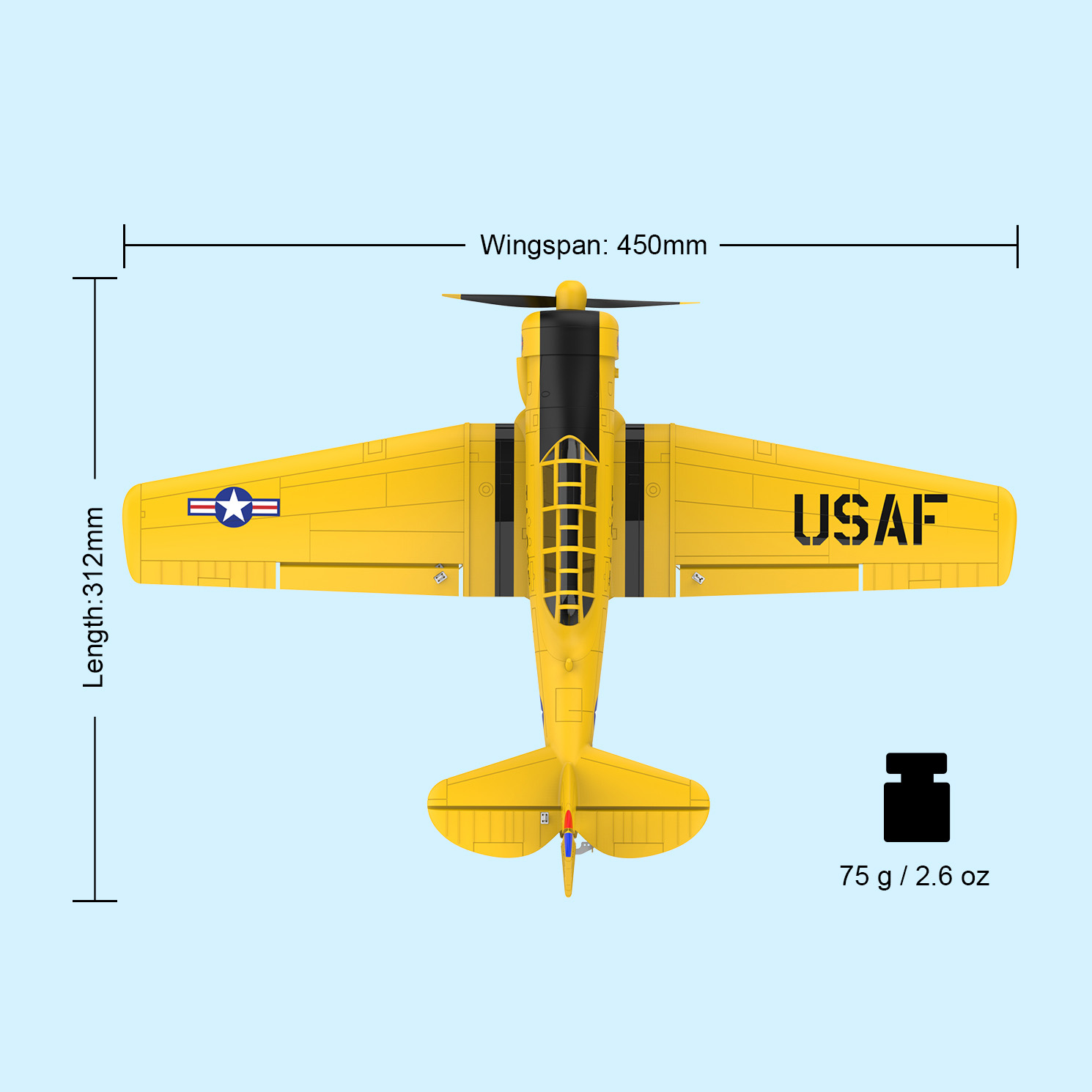 TOP RC HOBBY 450MM MINI AT-6