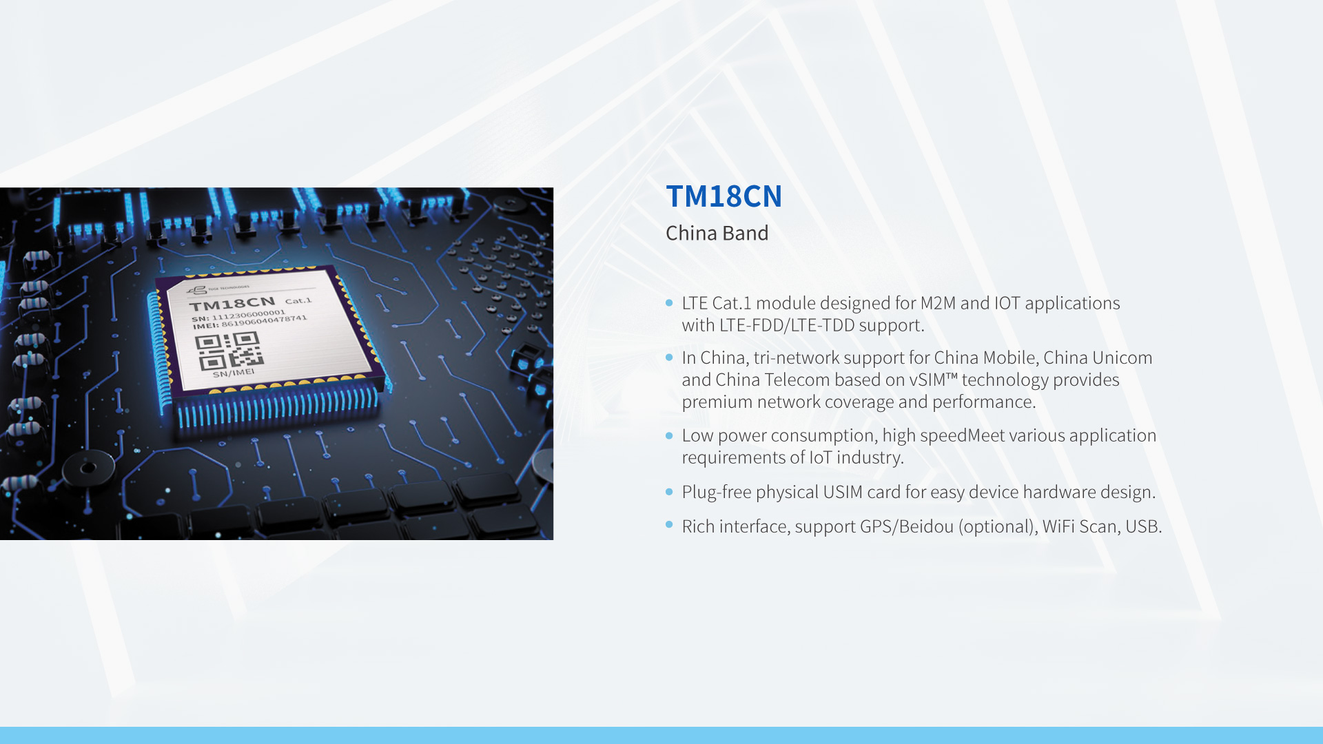 Cat1 Wireless  Communication Module  TM18 Series