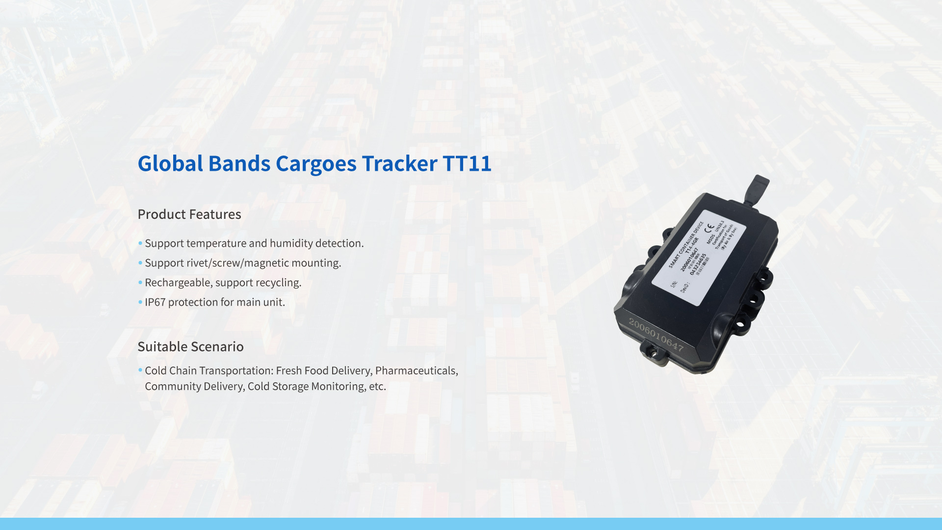 Global bands cargoes tracker TT11