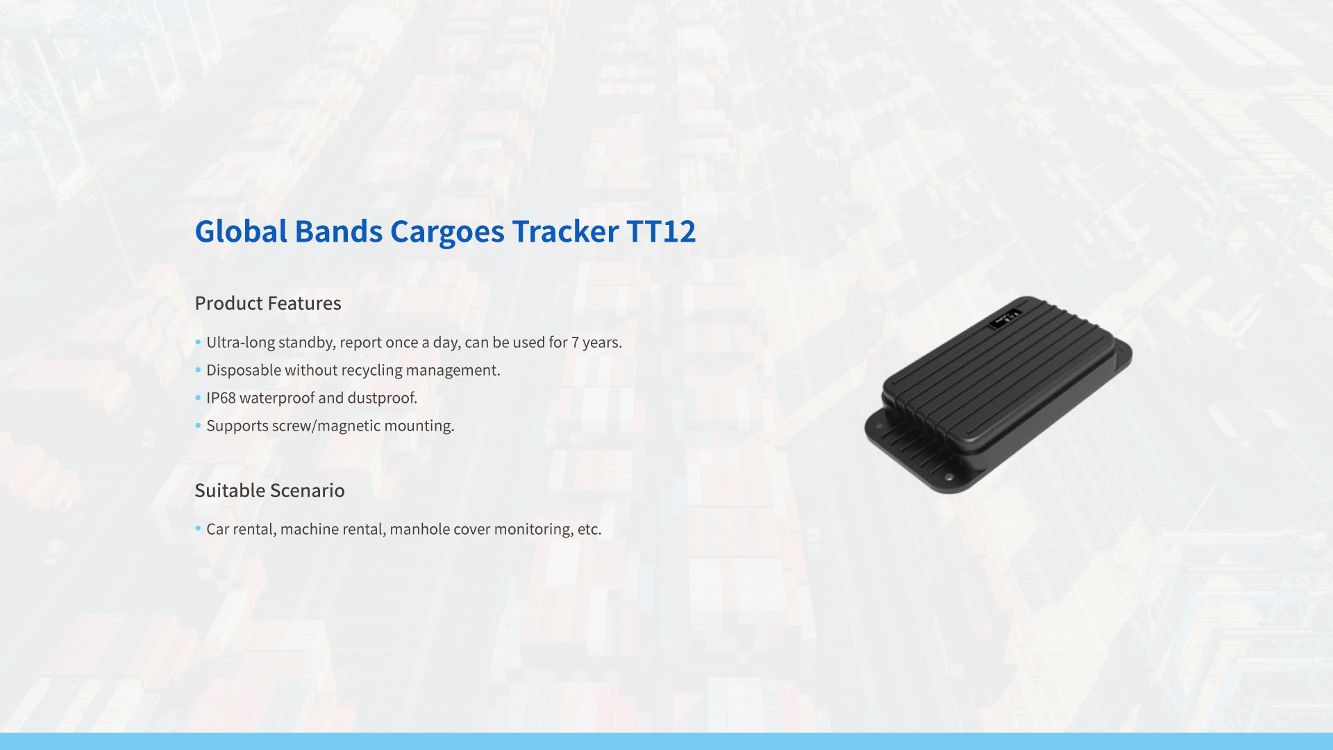 Global bands cargoes tracker TT12