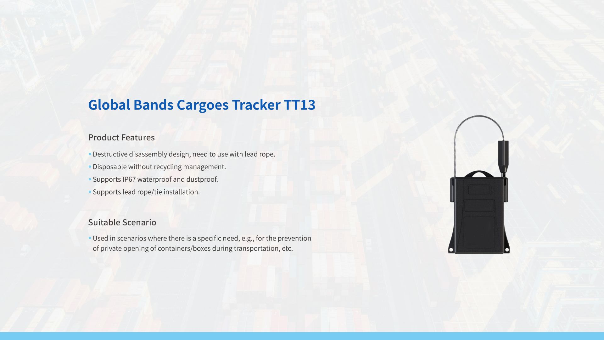 Global bands cargoes tracker TT13