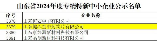 3家公司获2024年度专精特新中小企业认定