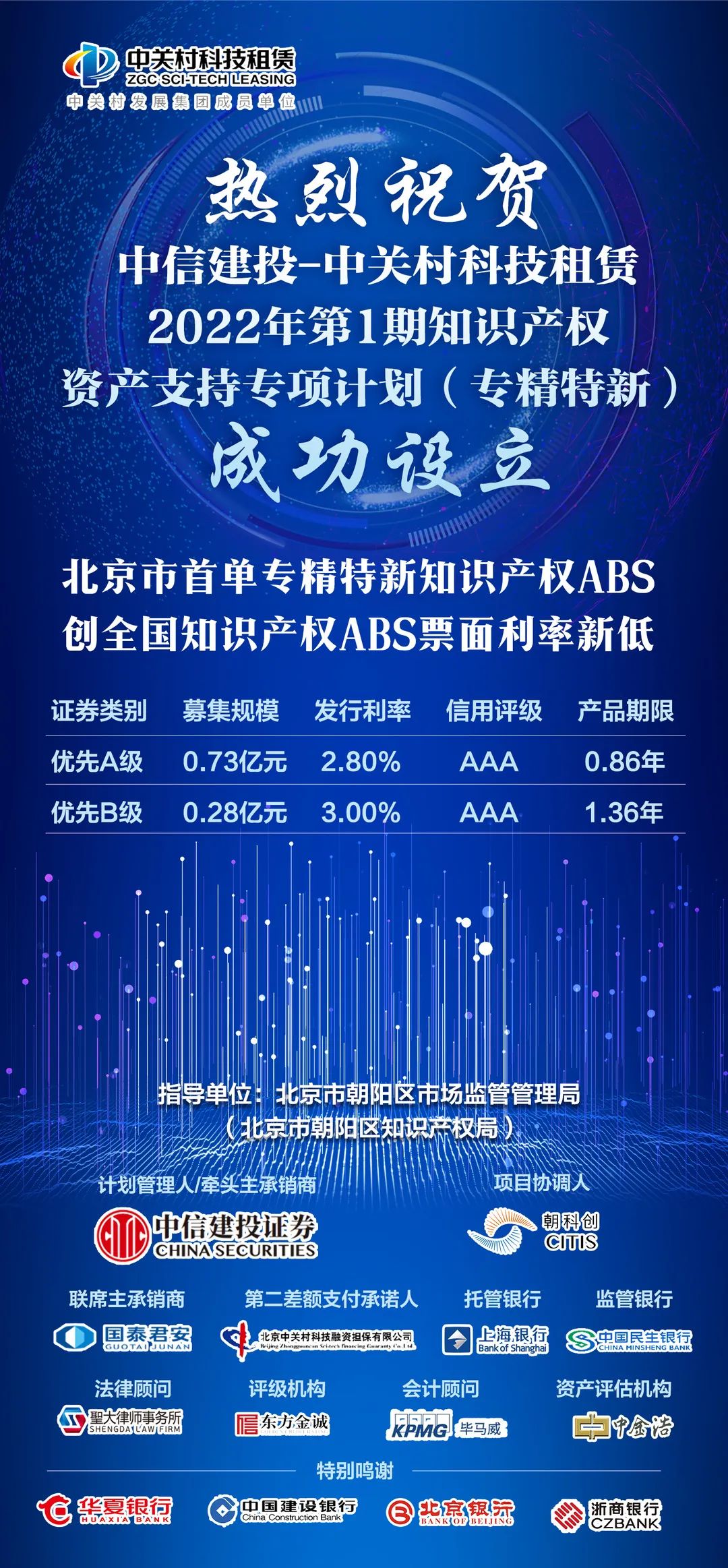 我所助力北京市首单“专精特新”知识产权ABS成功设立