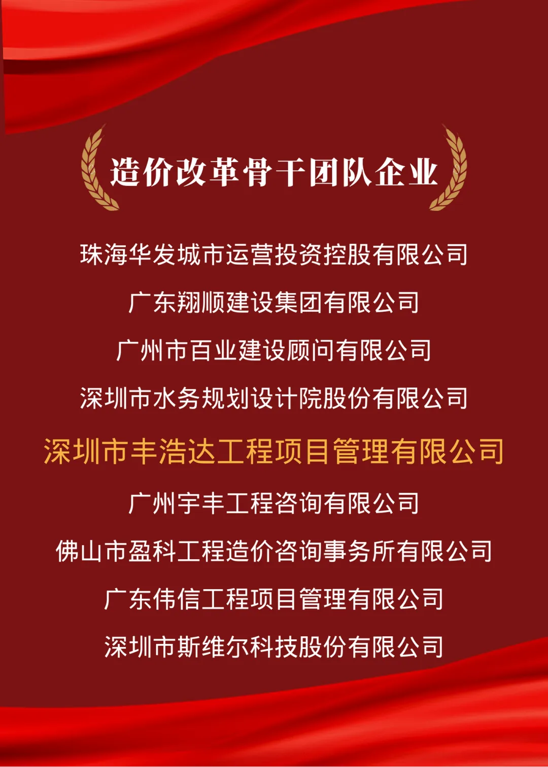 喜讯丨丰浩达被评选为2021年度广东省工程造价特色企业和特色团队