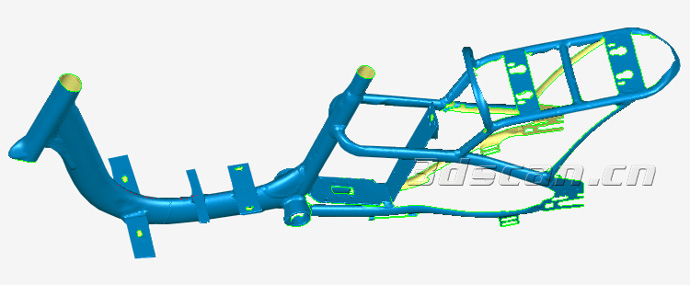 电动车车架三维扫描案例