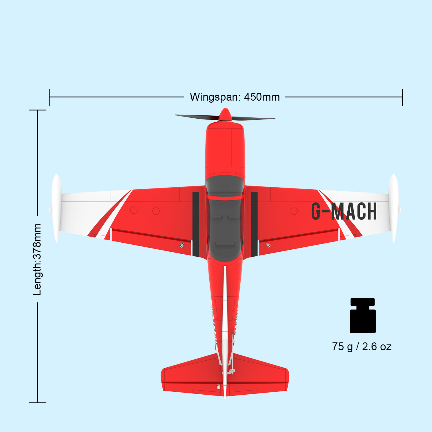 TOP RC HOBBY 450MM MINI SF260