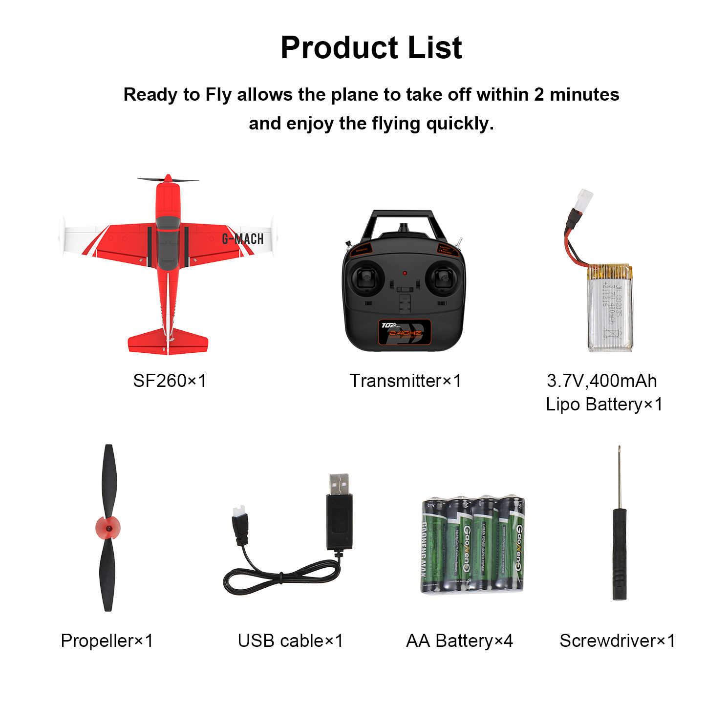 TOP RC HOBBY 450MM MINI SF260