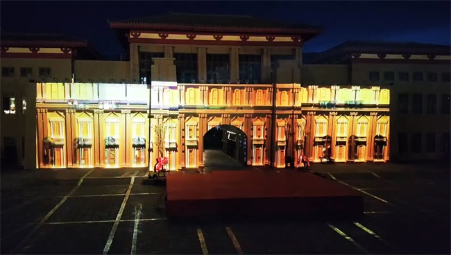 The Wensu Ancient City Projection Show uses the Wincomnke Krinda projector