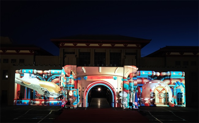 The Wensu Ancient City Projection Show uses the Wincomnke Krinda projector