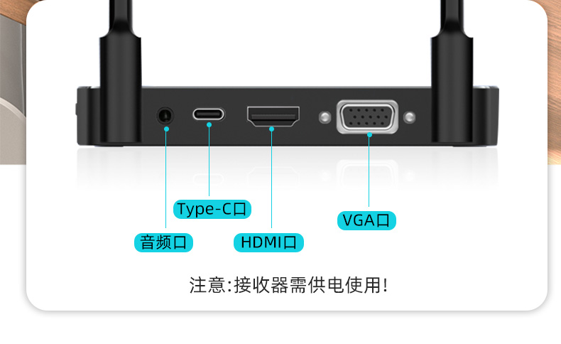 【Z508】晶华无线投屏器（企业级50米）发射端+接收端