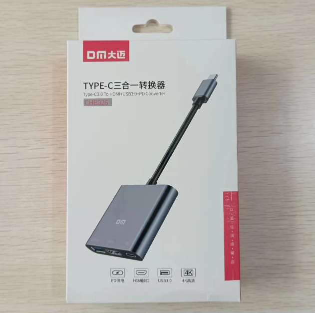    DM-CHB026-TYPE-C转HDMI+PD+USB3.0 转换器