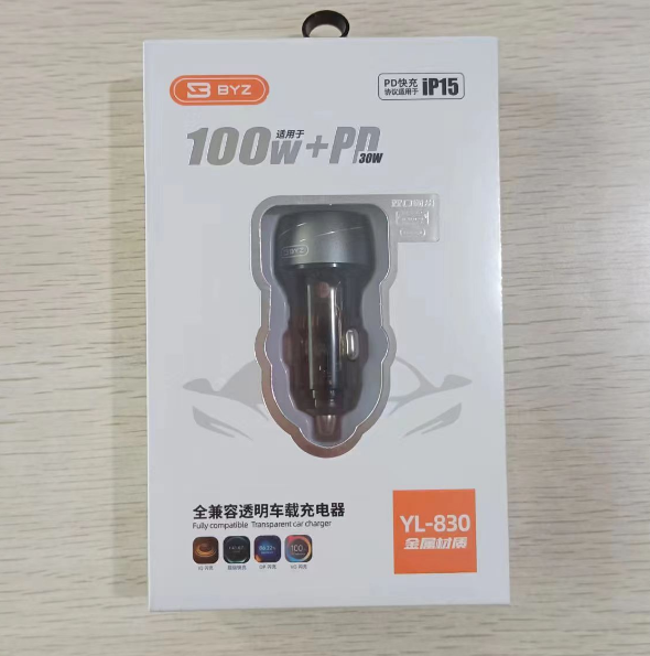 BYZ-YL830 USB+TYPE-C口快充车充