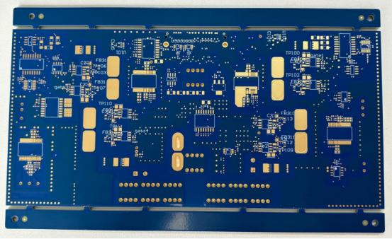 10-layer of thick copper & blind vias & cu-inlay process