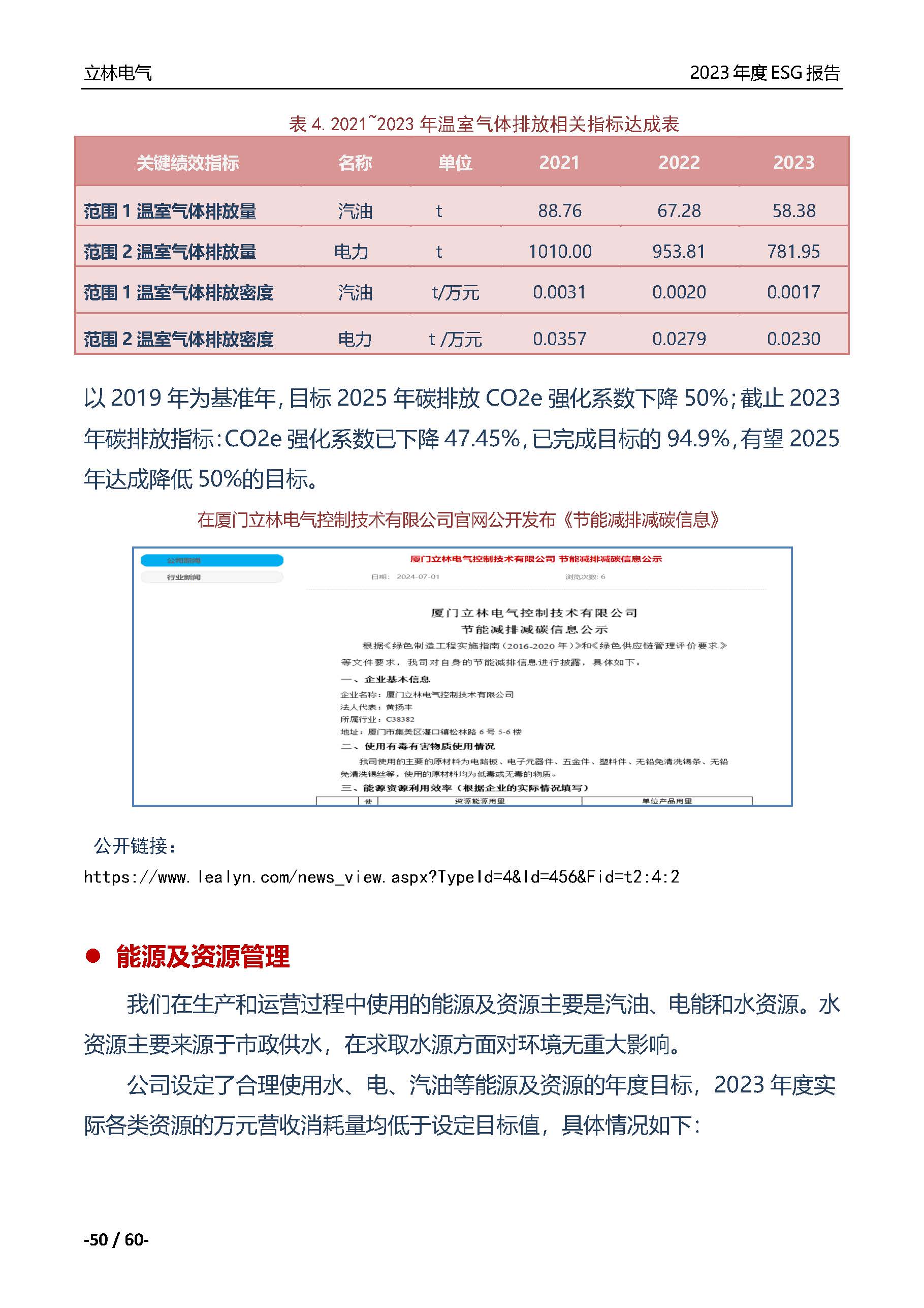 厦门立林电气控制技术有限公司2023年ESG报告