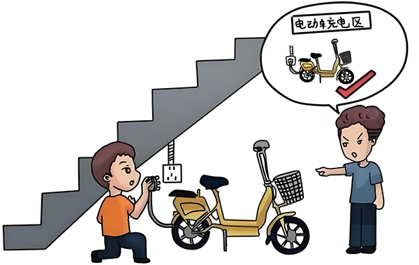 “这是谁家电动车着了?” “你家的!” “这是谁家电动车着了?” “你家的!”