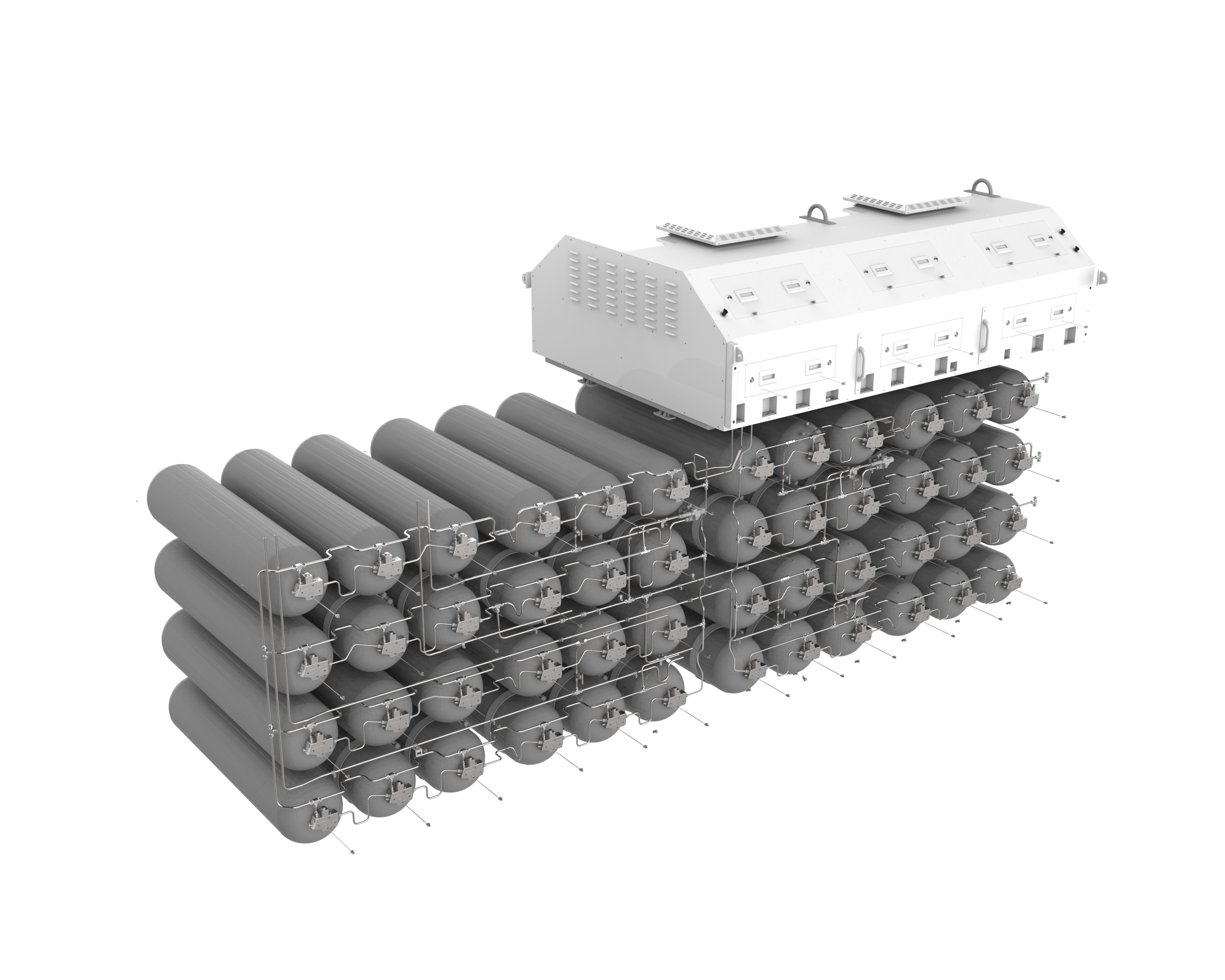 On-Board H₂ system for rail locomotive