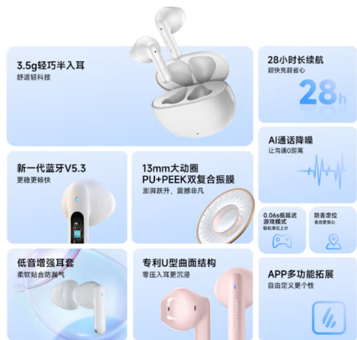 漫步者X2蓝牙耳机 5.3