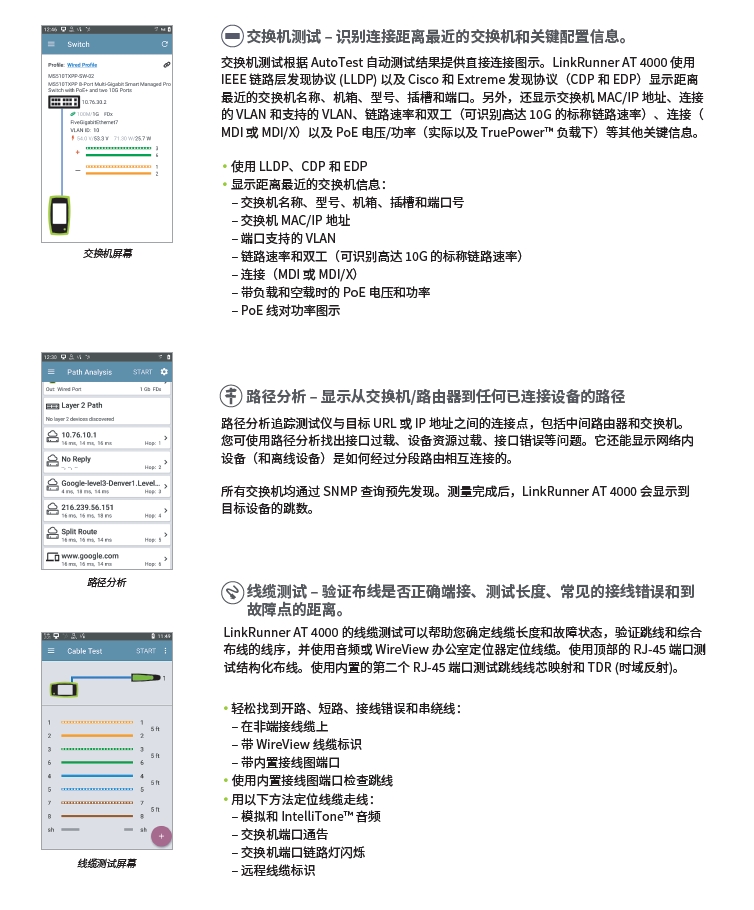 LinkRunner® AT 4000 高端网络和线缆测试仪