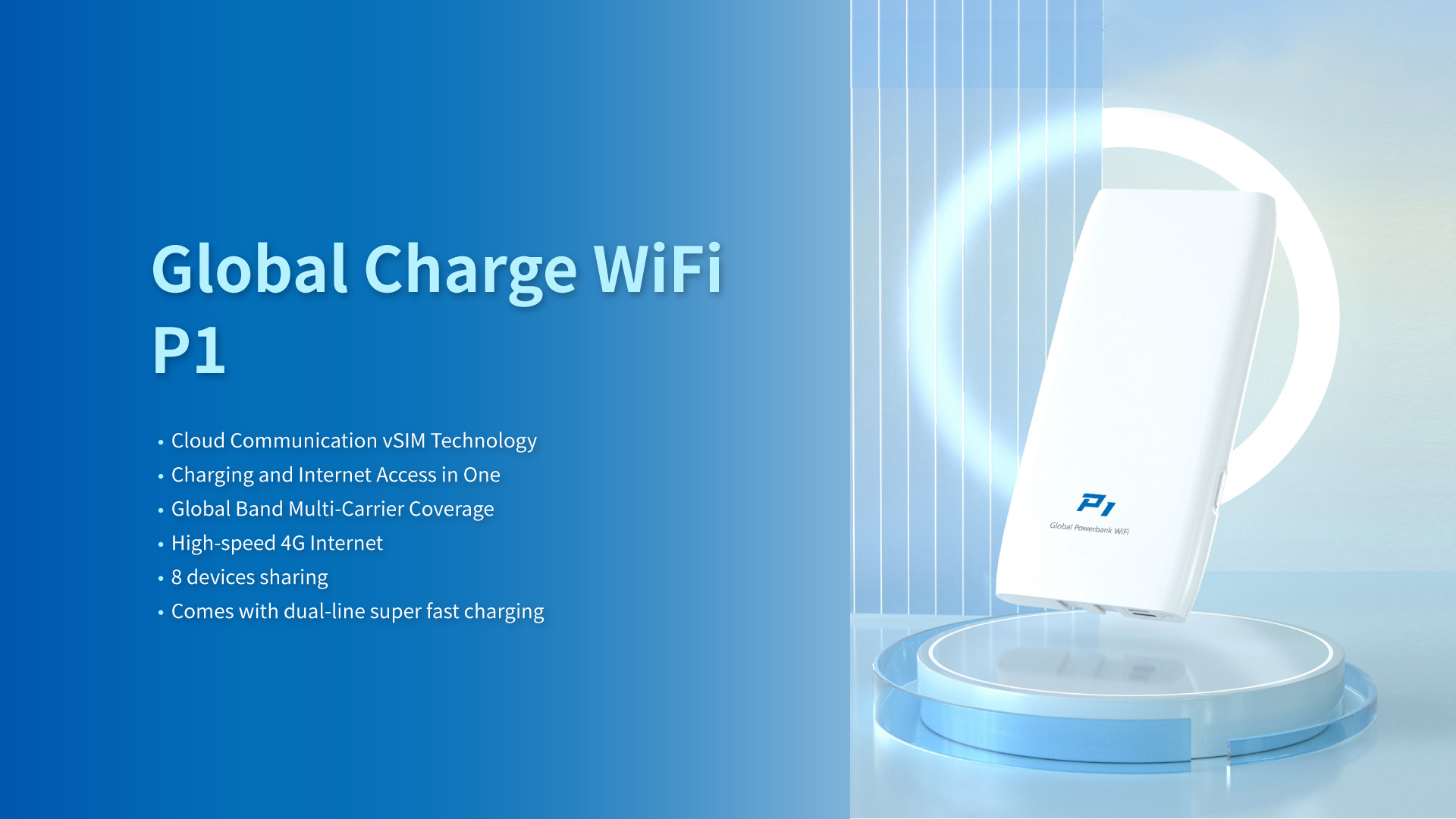 Global Band Pocket fast charging WiFi P1